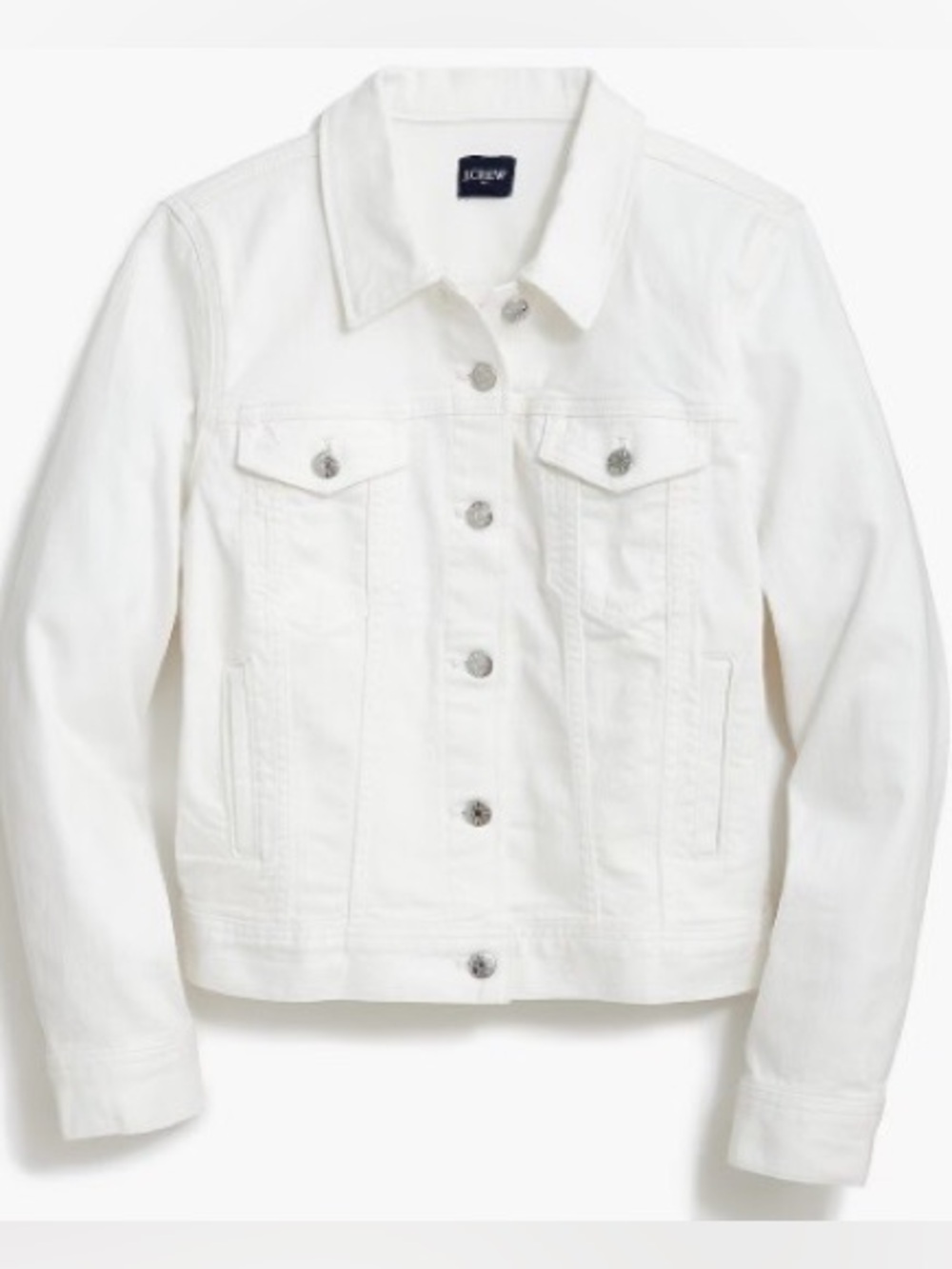 J. Crew Factory Classic Jean Jacket in White Wash - Picture 2 of 8